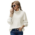 Winter Women′s Oversided High Neck Sweaters Kinitted Pullover Turtleneck Sweater for Women